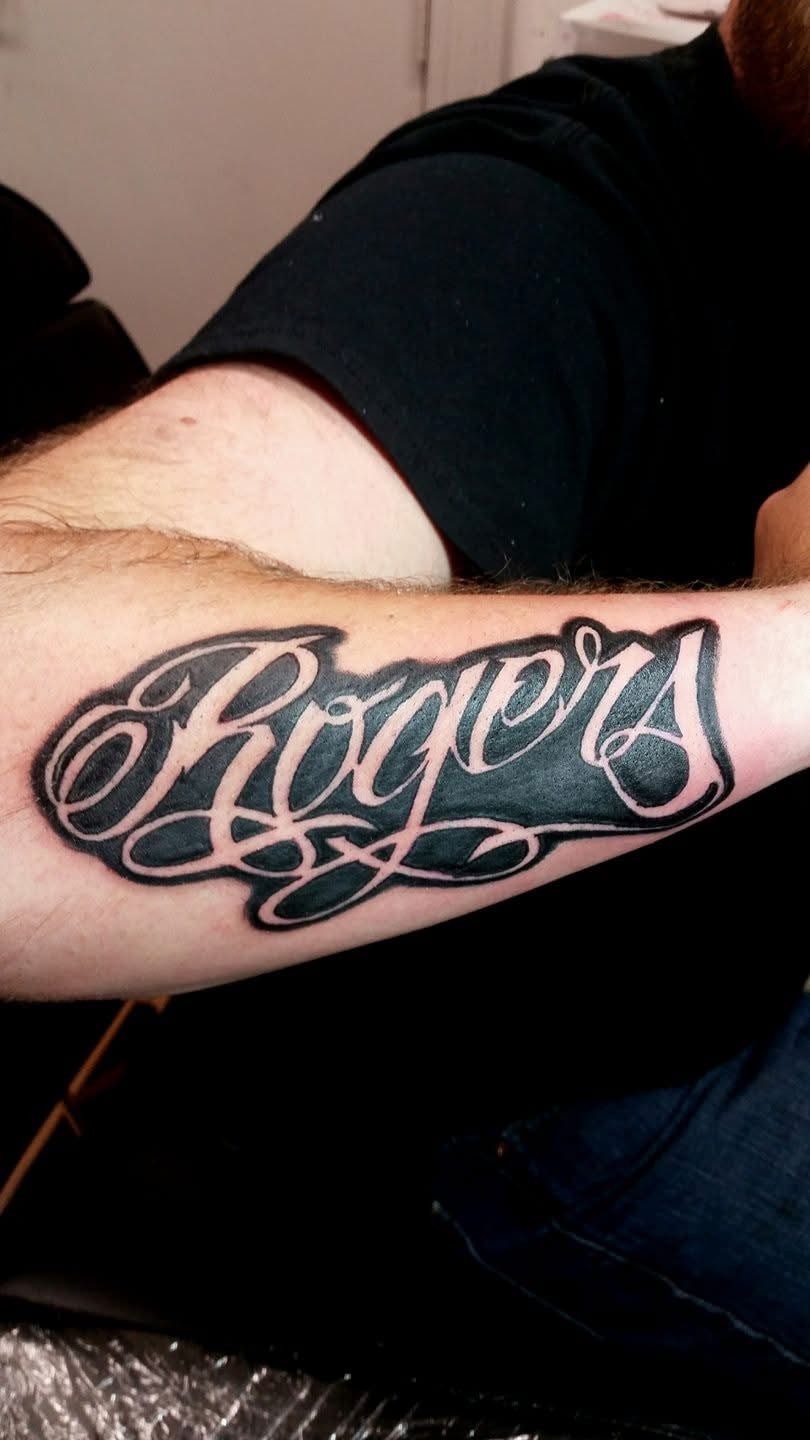 Bold traditional colorful tattoo