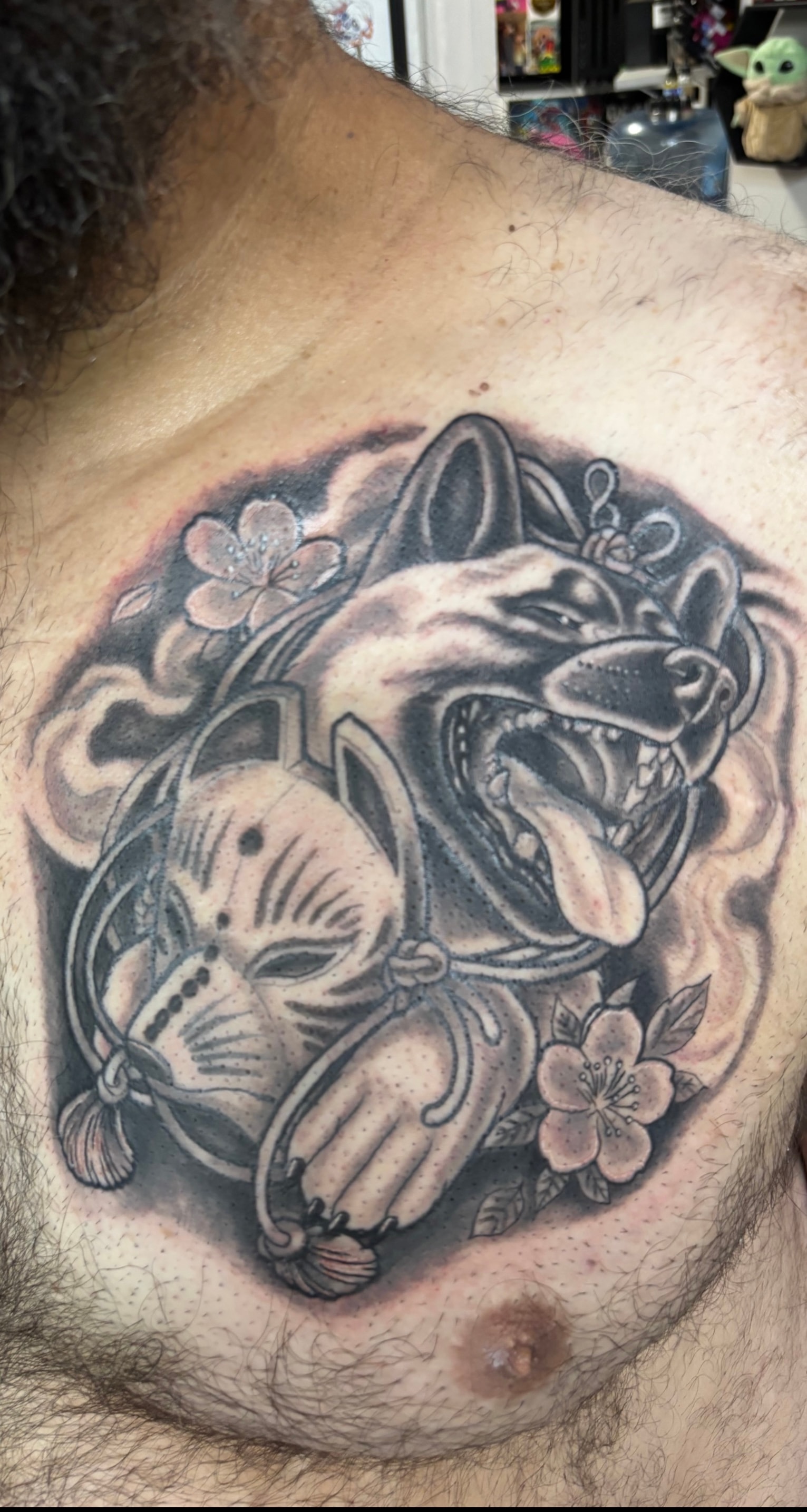 Randy DeShong butterflies and sunflowers memorial tattoo
